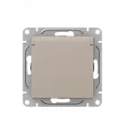 Механизм розетки 16А IP44 с заземлением со шторками c крышкой кремовый Эпика EKF