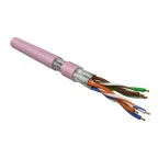 Витая пара U/FTP кат 6 4 пары AWG26 patch IN LSZH нг(А)-HF розовый 100м