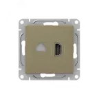 Механизм розетки HDMI+RJ45 (cat5) шампань Эпика EKF