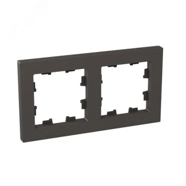 Рамка 2-местная мокко. пластик Эпика EKF