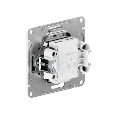 Механизм выключателя. одноклавишный. с подсветкой. кремовый Эпика EKF