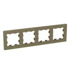 Рамка 4-местная шамп. пластик Эпика EKF