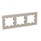 Рамка 3-местная крем. пластик Эпика EKF
