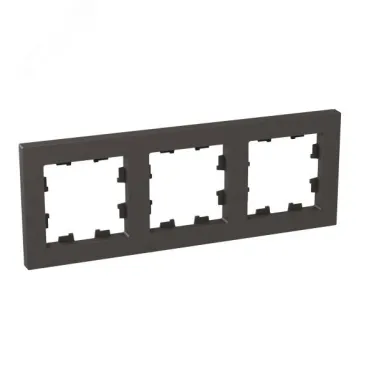 Рамка 3-местная мокко. пластик Эпика EKF