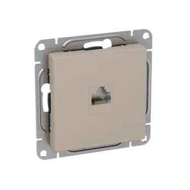 Механизм розетки RJ11 кремовый Эпика EKF