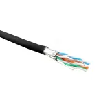 Витая пара U/FTP кат 6 4 пары AWG23 solid IN LSZH нг(А)-HF черный 500м