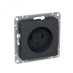 Механизм розетки 16А без заземления со шторками графит Эпика EKF