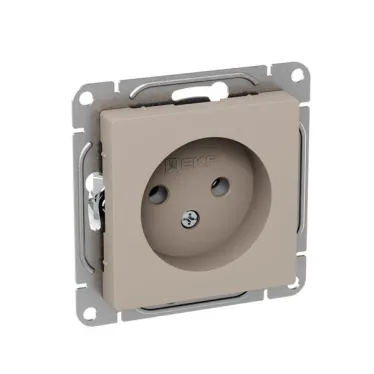 Механизм розетки 16А без заземления без шторок кремовый Эпика EKF