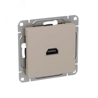Механизм розетки HDMI кремовый Эпика EKF