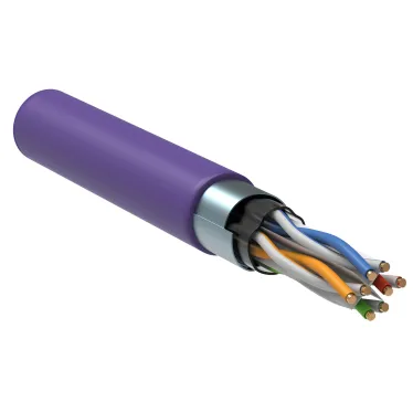 Витая пара F/UTP кат 6 4х2х23AWG solid LSZH 305м фиолетовый