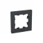 Рамка 1-местная графит. пластик Эпика EKF