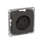 Механизм розетки 16А без заземления со шторками мокко Эпика EKF