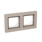 Рамка 2-местная IP44 крем. пластик Эпика EKF