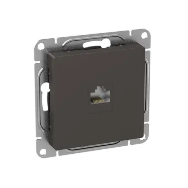 Механизм розетки RJ45 (cat5) мокко Эпика EKF