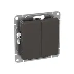 Механизм выключателя. двухклавишный. кнопочный. мокко Эпика EKF