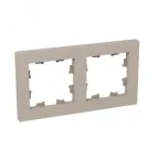 Рамка 2-местная крем. пластик Эпика EKF