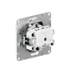 Механизм розетки 16А IP44 с заземлением со шторками c крышкой мокко Эпика EKF