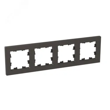 Рамка 4-местная мокко. пластик Эпика EKF