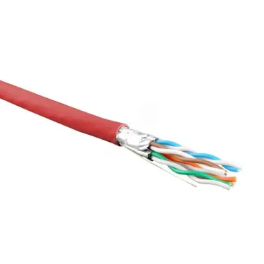 Витая пара U/FTP кат 6 4 пары AWG23 solid IN LSZH нг(А)-HF красный 500м