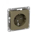 Механизм розетки 16А с заземлением без шторок шампань Эпика EKF