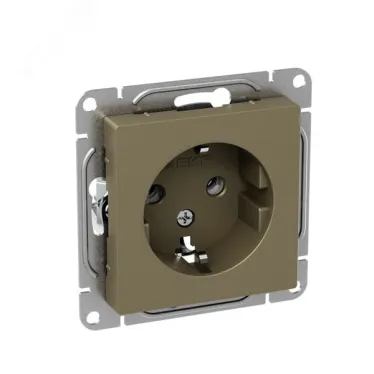 Механизм розетки 16А с заземлением без шторок шампань Эпика EKF