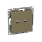 Механизм розетки RJ45 - 2шт (cat5) шампань Эпика EKF