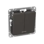 Механизм выключателя. двухклавишный. с подсветкой. мокко Эпика EKF