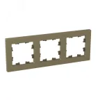 Рамка 3-местная шамп. пластик Эпика EKF