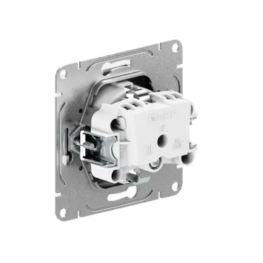 Механизм розетки 16А с заземлением со шторками мокко Эпика EKF