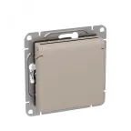 Механизм розетки 16А IP44 с заземлением со шторками c крышкой кремовый Эпика EKF