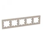 Рамка 5-местная крем. пластик Эпика EKF