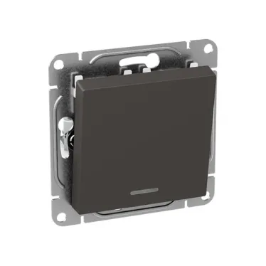 Механизм выключателя. одноклавишный. с подсветкой. мокко Эпика EKF