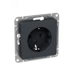 Механизм розетки 16А с заземлением со шторками графит Эпика EKF