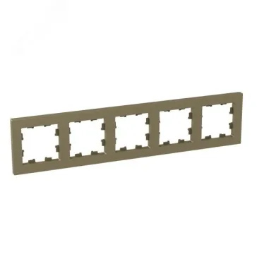 Рамка 5-местная шамп. пластик Эпика EKF
