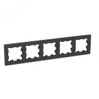 Рамка 5-местная графит. пластик Эпика EKF