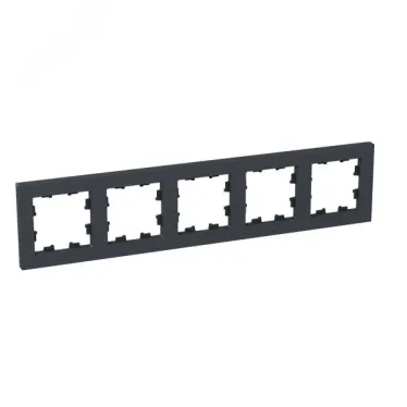 Рамка 5-местная графит. пластик Эпика EKF