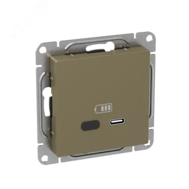 Механизм розетки USB-С быстрая шампань Эпика EKF