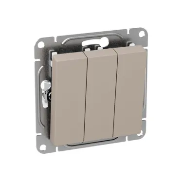 Механизм выключателя. трёхклавишный. кремовый Эпика EKF