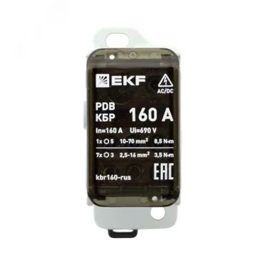 Клеммный блок распределительный КБР 160A EKF