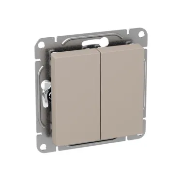 Механизм выключателя. двухклавишный. перекрёстный. кремовый Эпика EKF