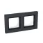Рамка 2-местная IP44 графит. пластик Эпика EKF