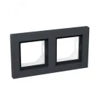 Рамка 2-местная IP44 графит. пластик Эпика EKF