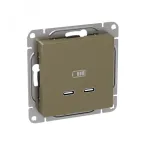 Механизм розетки USB-C - 2шт шампань Эпика EKF