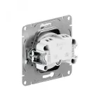 Механизм розетки 16А без заземления со шторками кремовый Эпика EKF