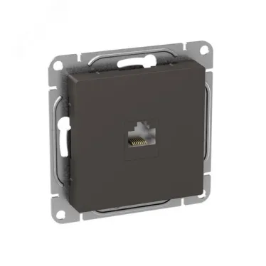 Механизм розетки RJ11 мокко Эпика EKF