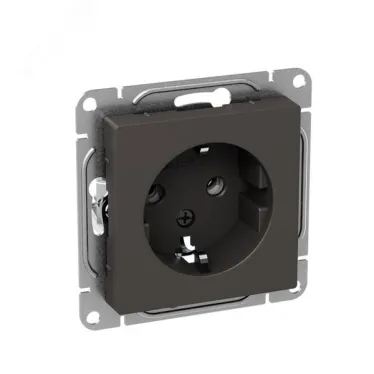 Механизм розетки 16А с заземлением без шторок мокко Эпика EKF