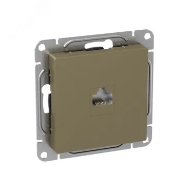 Механизм розетки RJ45 (cat5) шампань Эпика EKF