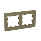 Рамка 2-местная шамп. пластик Эпика EKF