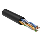                  Витая пара U/UTP кат 5E 4x2х24AWG solid LSZH 305м черный
               