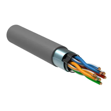 Витая пара F/UTP кат 5E 4х2х24AWG LSZH серый 305м РФ/С